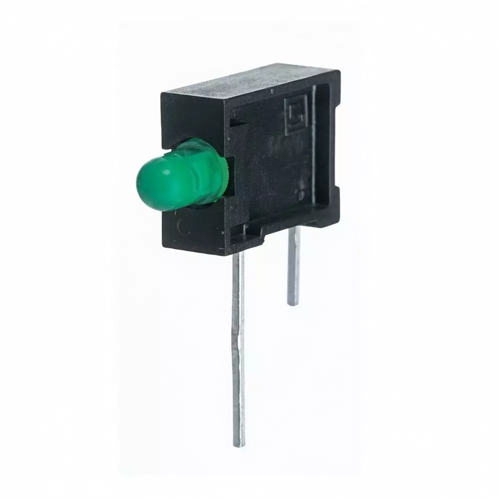 SCHURTER LED Holders Green Thermoplastic (TP) 3 mm LED Size, 35.7023