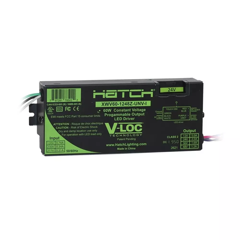 HATCH LED Drivers Power Supply Chassis Mount 1 Output 96 W, XWV96-2448Z-UNV-I