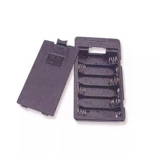 Eagle Plastic Devices Battery Enclosure Acrylonitrile Butadiene Styrene (ABS) AA 6 Battery, 12BH361/C-GR