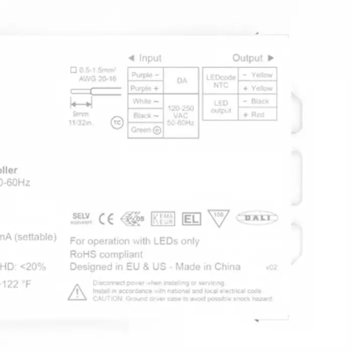 eldoLED LED Driver 2 to 55 V Output 30 W Output 150 to 1400 mA Output Constant Current Di mmable, EC0360S3