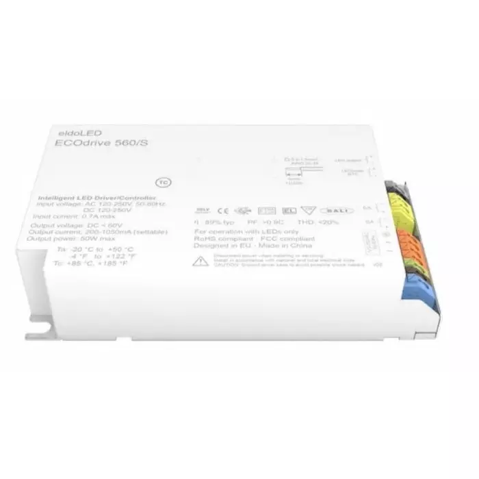 eldoLED LED Driver 2 to 55V Output 50W Output 150 to 1400mA Output Constant Current Di mmable, EC0560S4