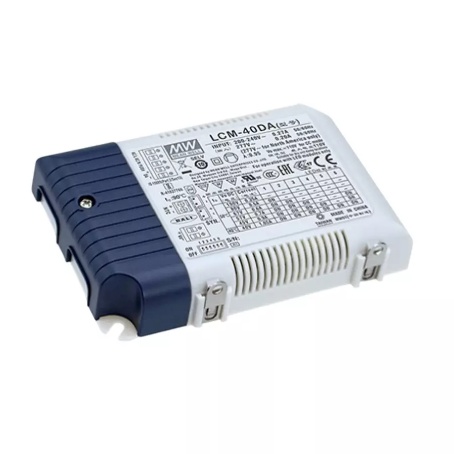 Mean Well LCM Series Multiple-Stage Constant Current Mode LED Driver 65 V Open Circuit Voltage, LCM-40DA2