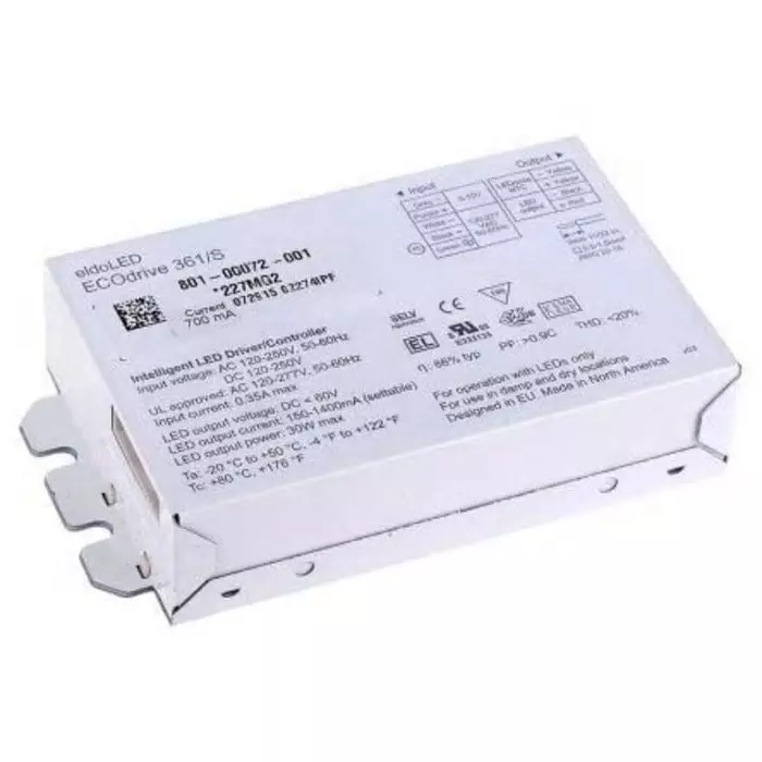 eldoLED LED Driver 55V Output 30W Output 150 to 1400mA Output Constant Current Di mmable, EC0361A4 (Pack of 50)