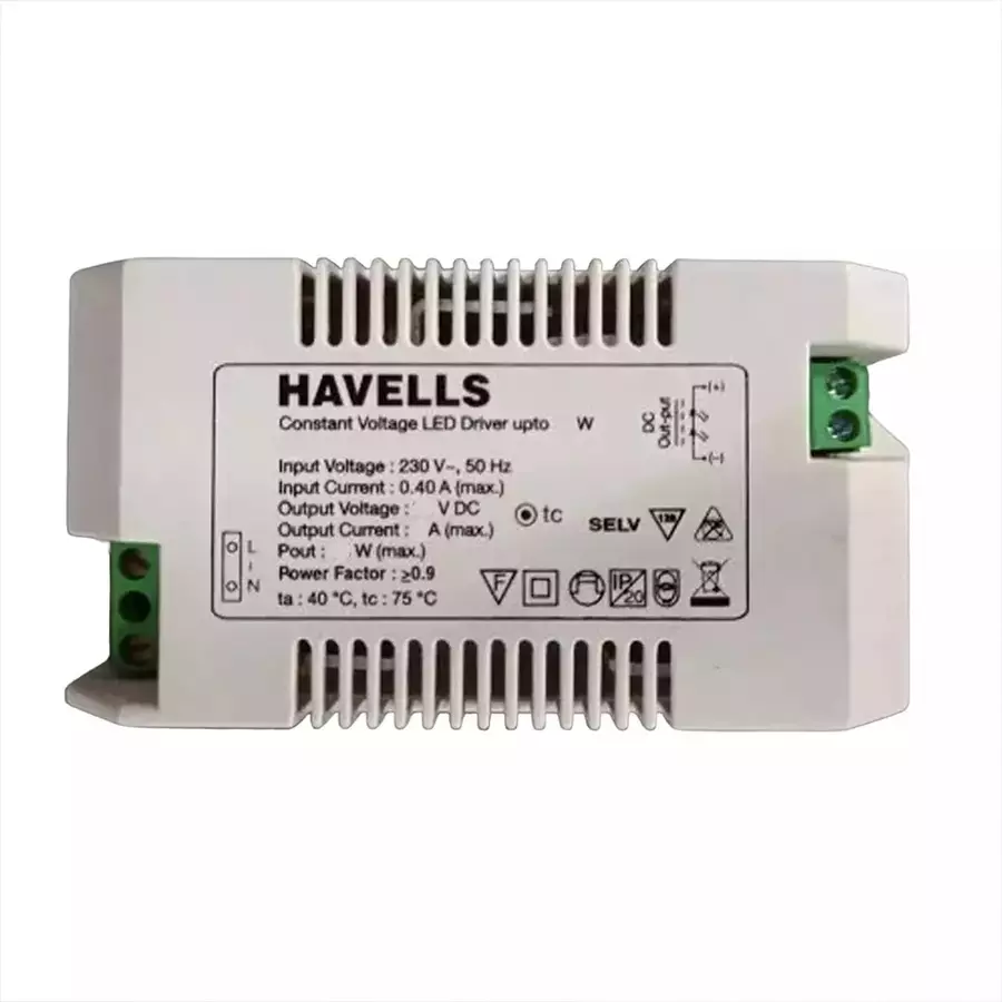 Havells Constant Voltage Driver 12 V, 2 A for 24 W Strip, LHFXBGNNIN1W024