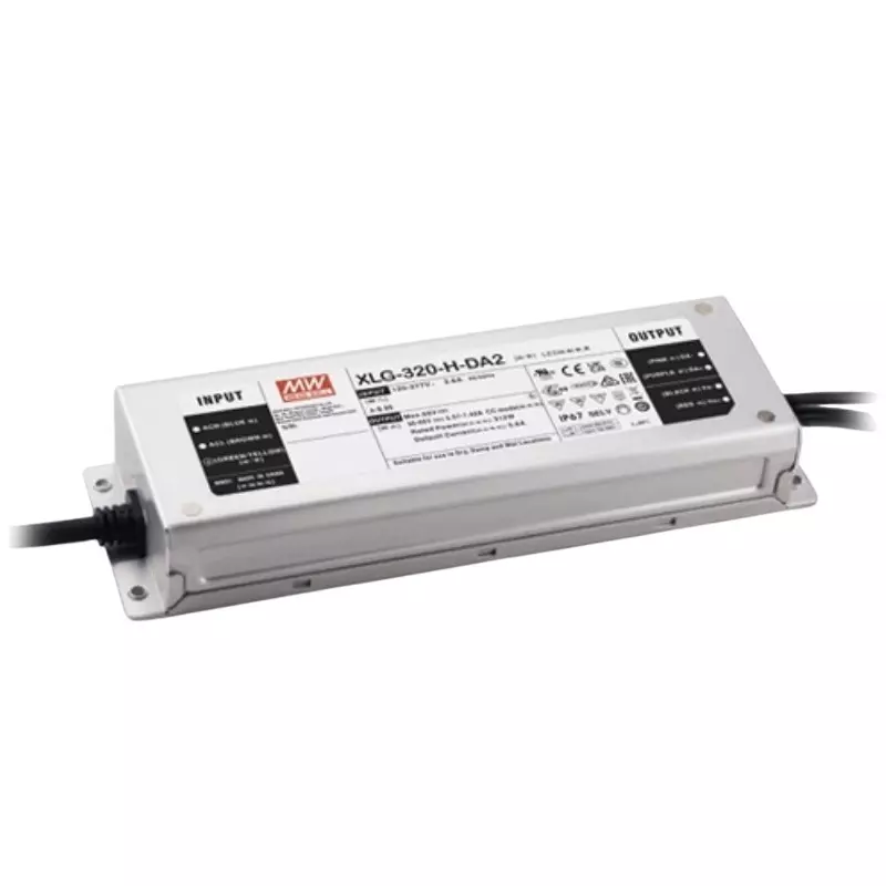 Mean Well XLG Series Constant Power Mode LED Driver 312 W Power 5600 mA Current, XLG-320I-H-DA2