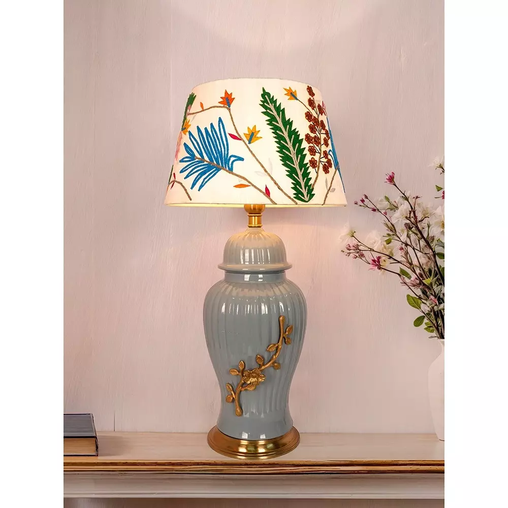 fos-lighting-table-lamp-embroidered-grey-fluted-table-lamp-with-golden-tree-branch