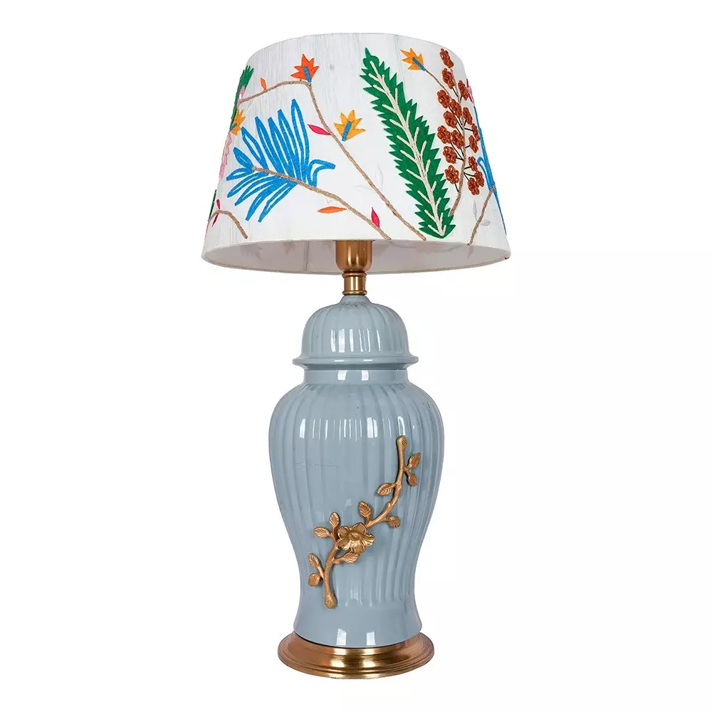 fos-lighting-table-lamp-embroidered-grey-fluted-table-lamp-with-golden-tree-branch