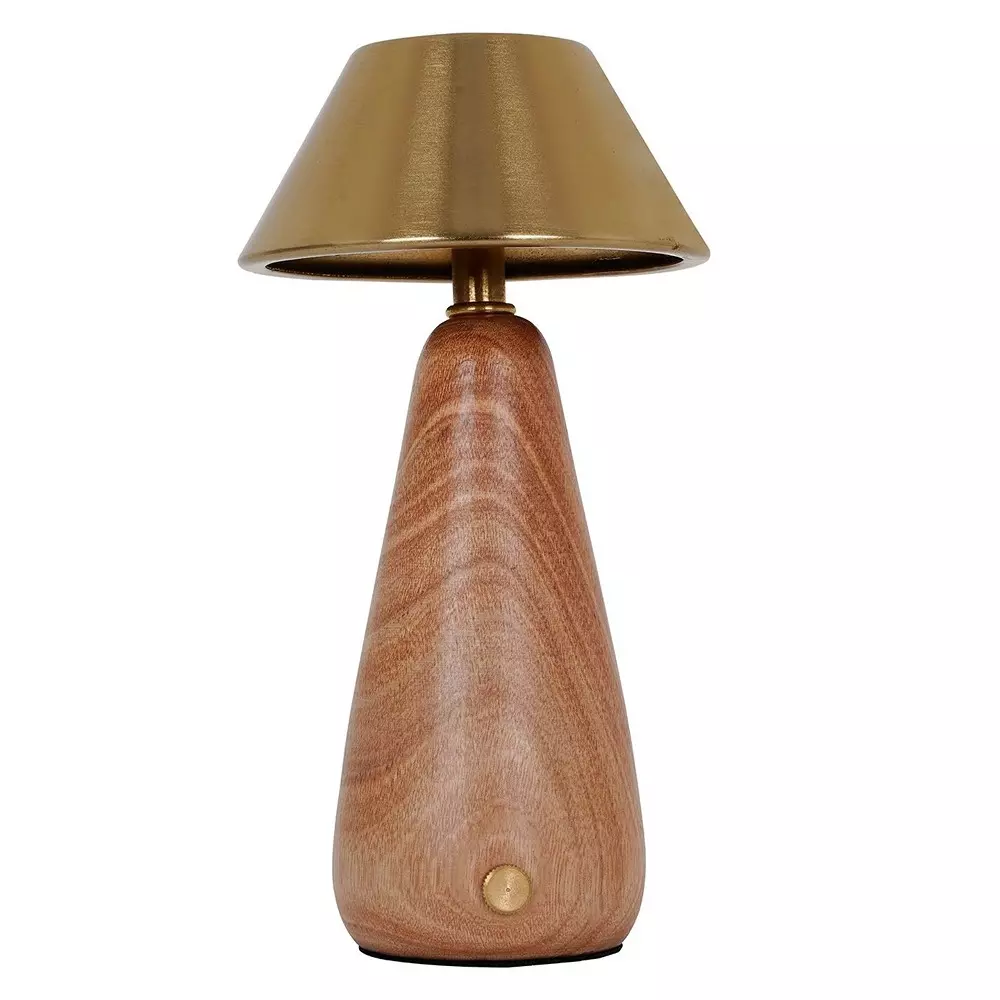 Fos Lighting Table Lamp Modern Dimmable Rechargeable LED Table Lamp in Metal & Wood