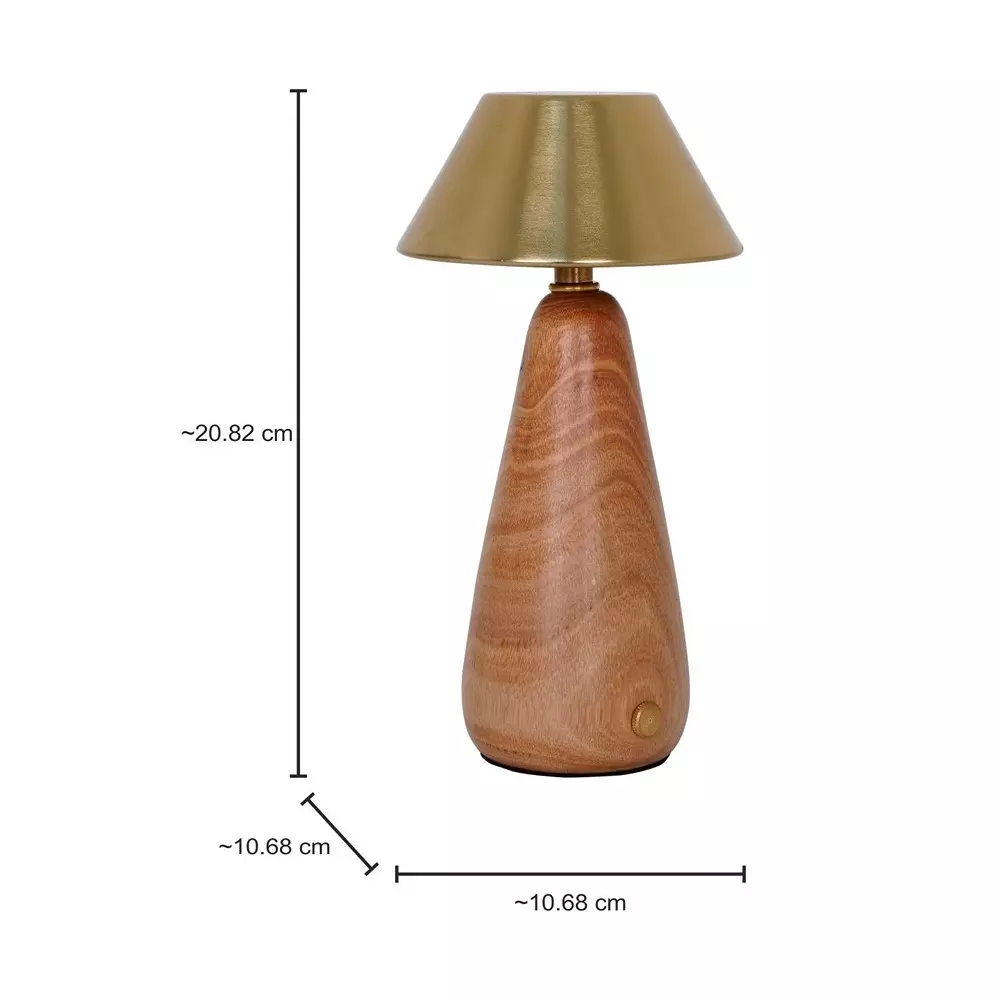 Fos Lighting Table Lamp Modern Dimmable Rechargeable LED Table Lamp in Metal & Wood