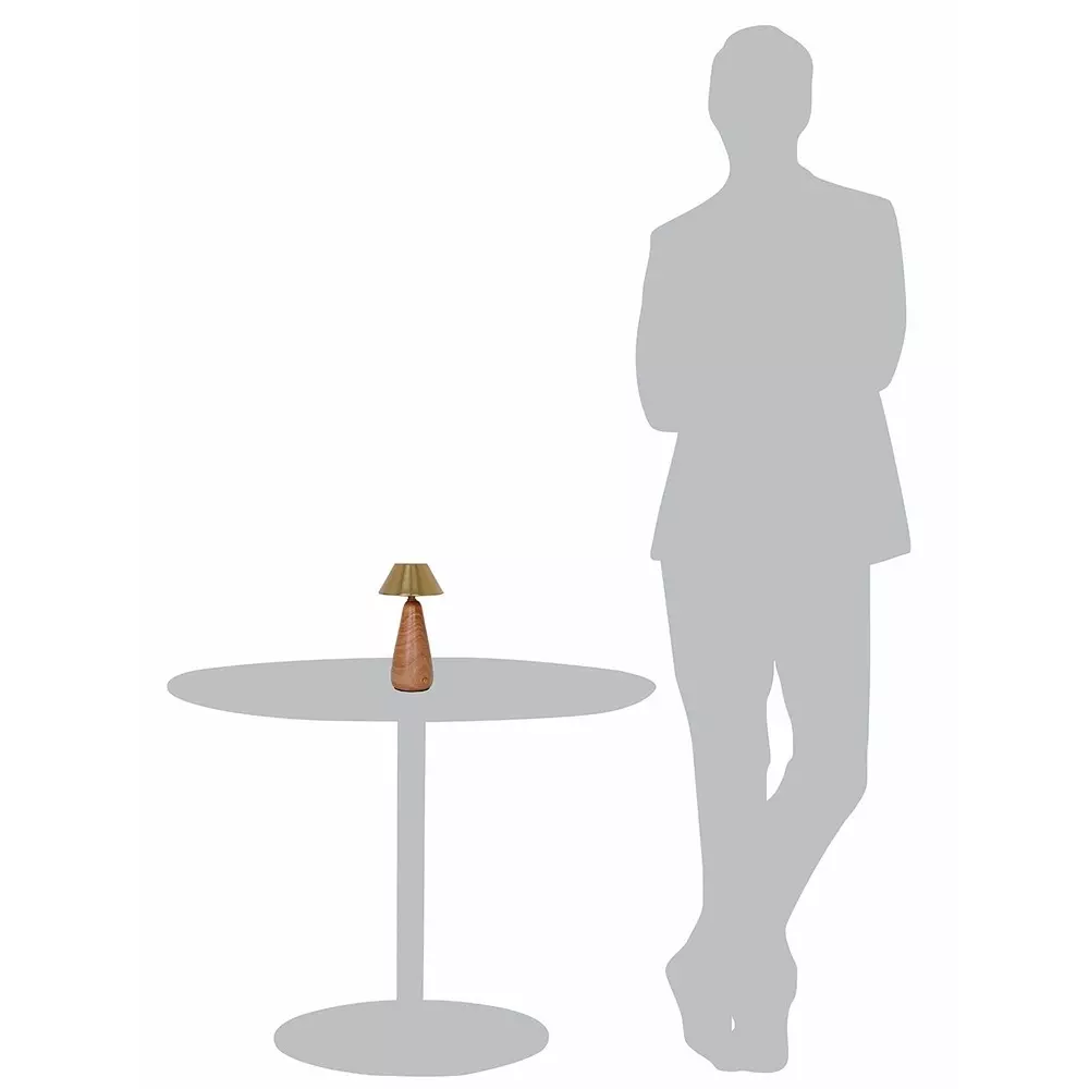 Fos Lighting Table Lamp Modern Dimmable Rechargeable LED Table Lamp in Metal & Wood