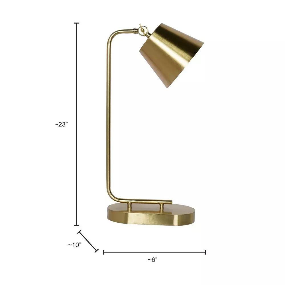 Fos Lighting Table Lamp Adjustable Brushed Brass Table Lamp