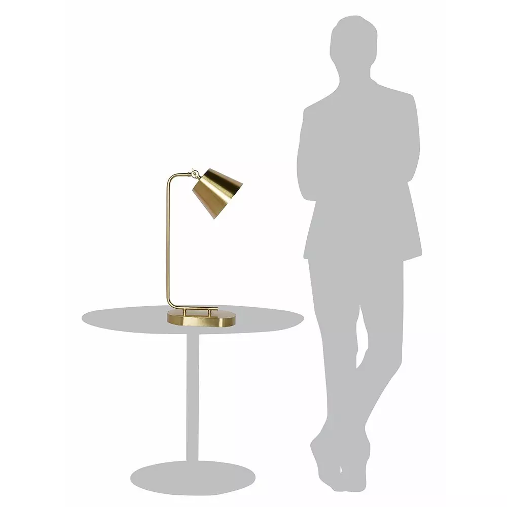 Fos Lighting Table Lamp Adjustable Brushed Brass Table Lamp