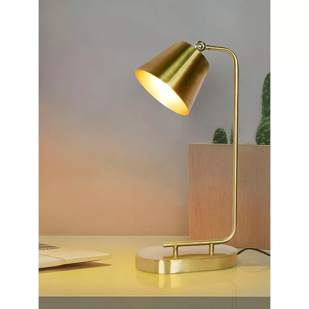Fos Lighting Table Lamp Adjustable Brushed Brass Table Lamp