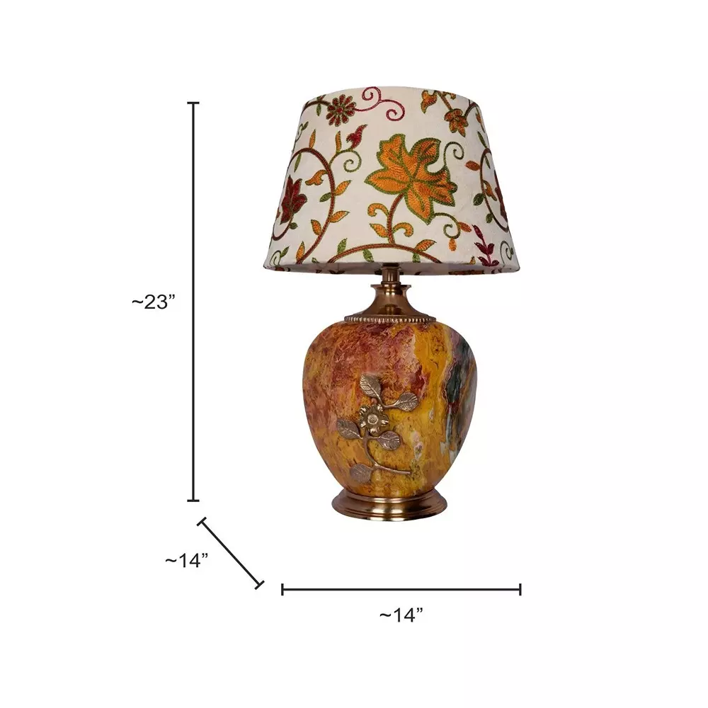 fos-lighting-table-lamp-majestic-magma-red-stone-pot-metal-table-lamp-with-kashmiri-embroidered-shade
