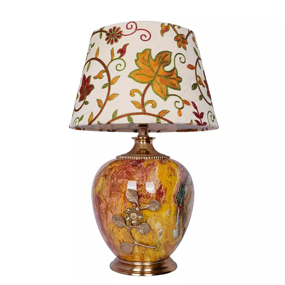 fos-lighting-table-lamp-majestic-magma-red-stone-pot-metal-table-lamp-with-kashmiri-embroidered-shade