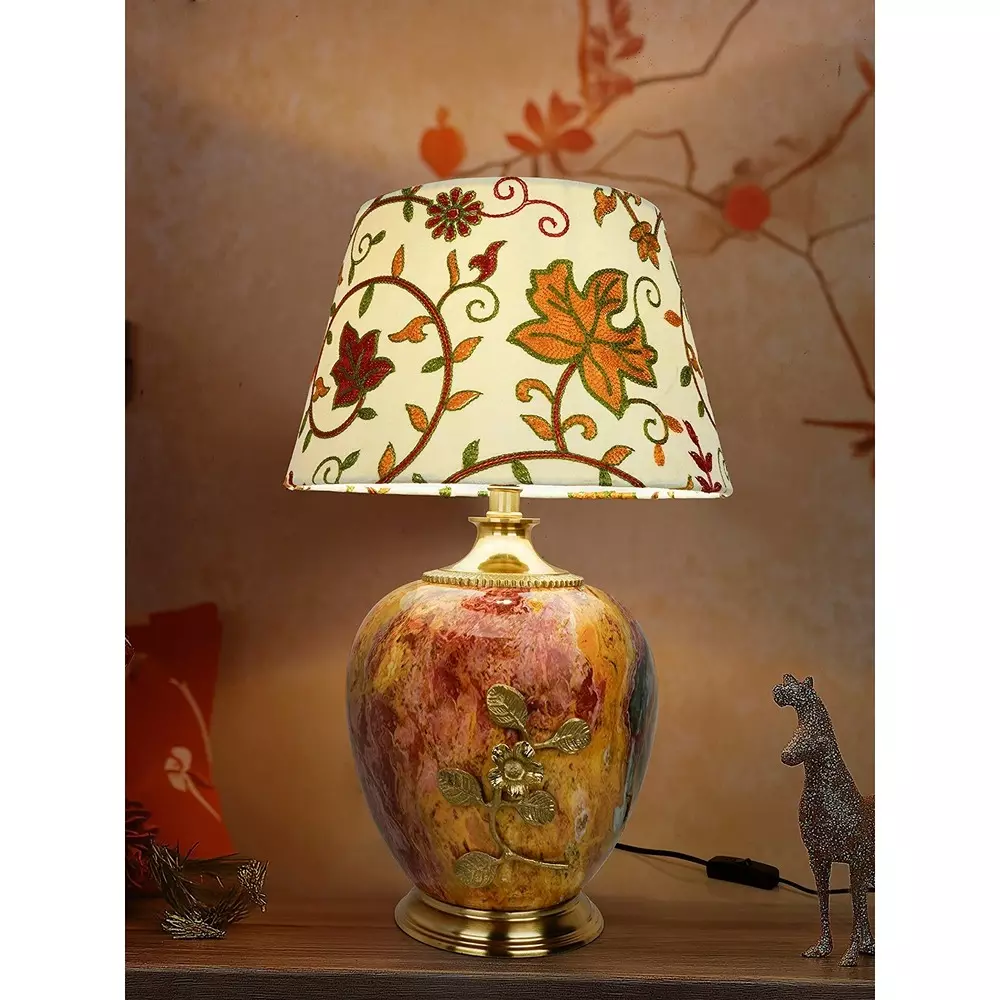 fos-lighting-table-lamp-majestic-magma-red-stone-pot-metal-table-lamp-with-kashmiri-embroidered-shade