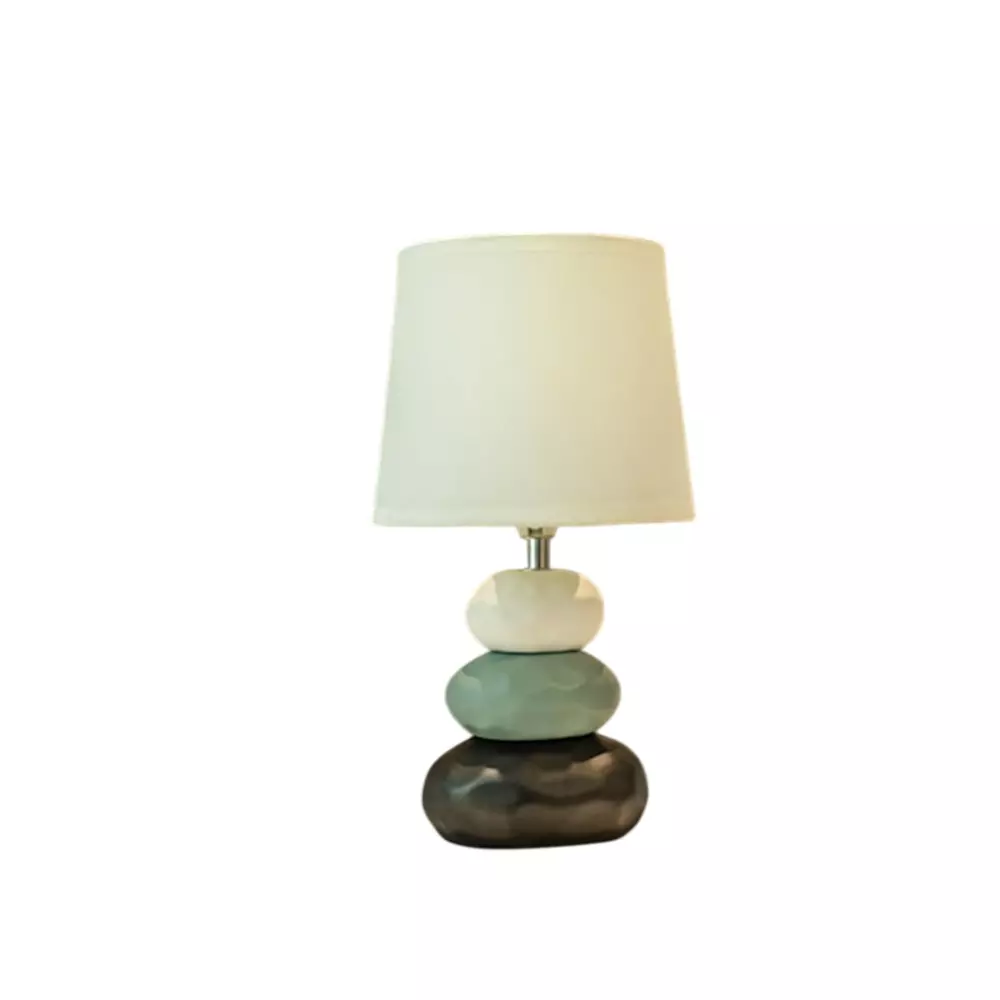 Magik 5 W Atmosfera Ceramic Table Lamp E14 Bulb Base and Ivory Shade Colour, TDAF000I1717 (With Bulb)