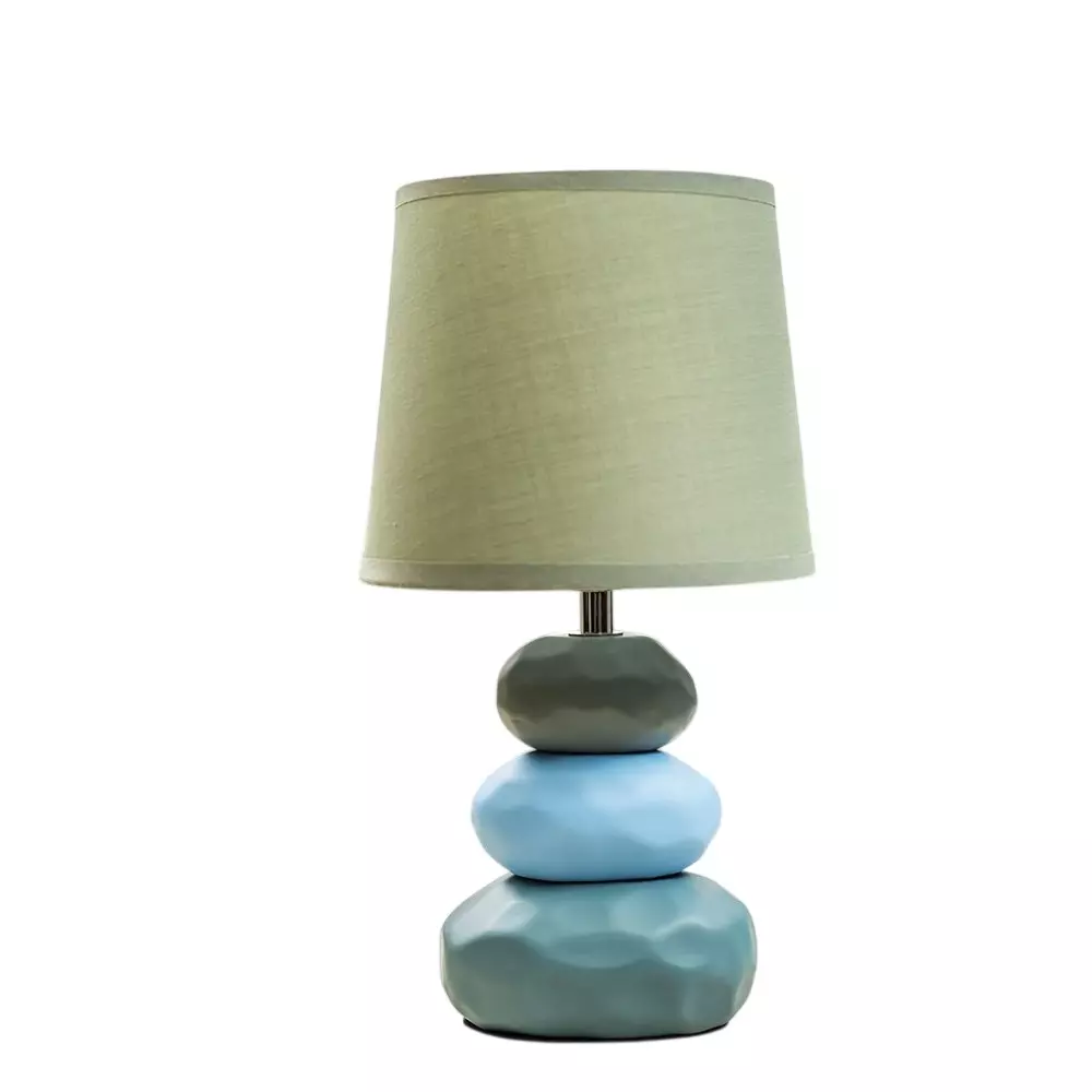 Magik 5 W Atmosfera Ceramic Table Lamp E14 Bulb Base and Sea Green Shade Colour, TDAF000G1716 (With Bulb)