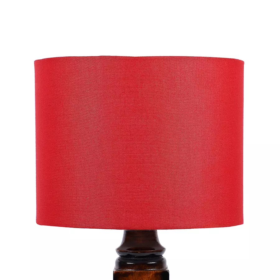 Tucasa NTU-190 B-22 Table Lamp with Wood Base (Red)