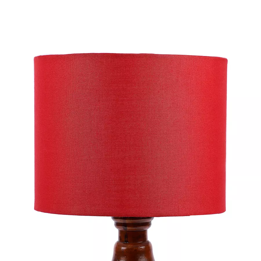 Tucasa NTU-191 B-22 Table Lamp with Wood Base (Red)