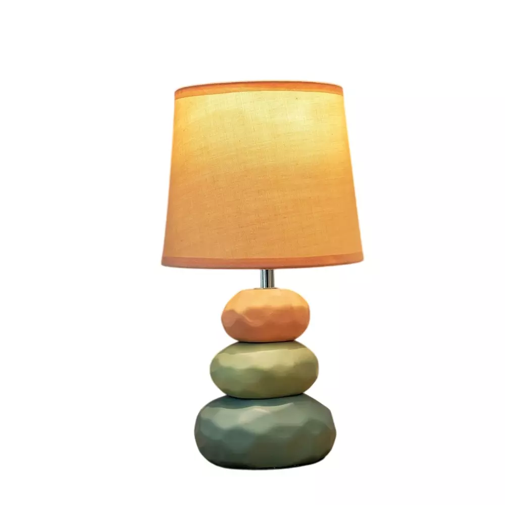 Magik 5 W Atmosfera Ceramic Table Lamp E14 Bulb Base and Cantaloupe Shade Colour, TDAF000B1715 (With Bulb)