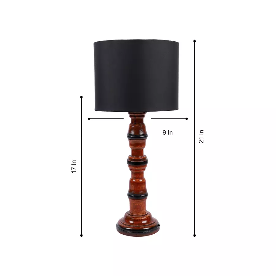 Tucasa NTU-189 B-22 Table Lamp with Wood Base (Beige)