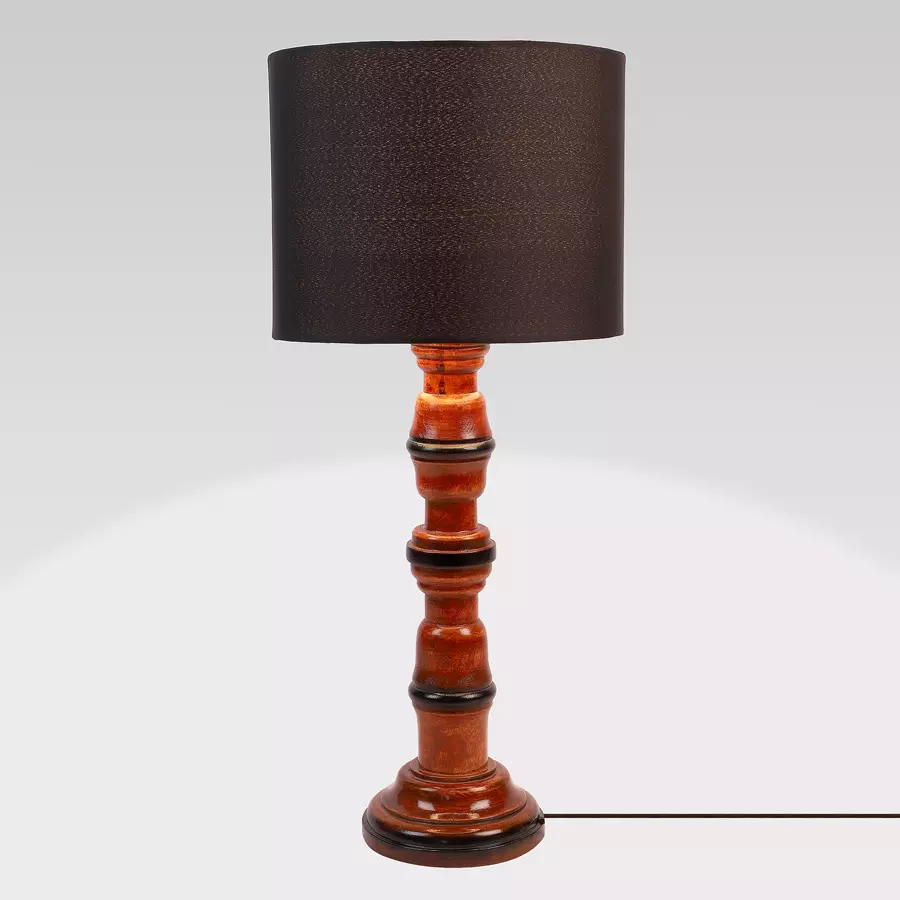 Tucasa NTU-189 B-22 Table Lamp with Wood Base (Beige)