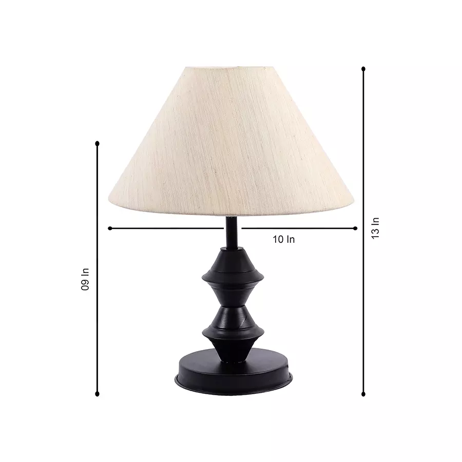 Tucasa NTU-275 B-22 Table Lamp with Metal Base (Beige)