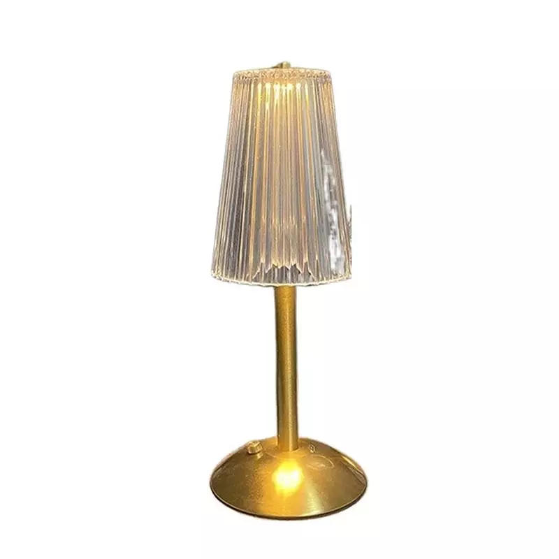 LumoGen Table Lamp Cordless LED Crystal Vintage 3 in 1 Light Color, LMTLB (With Battery)