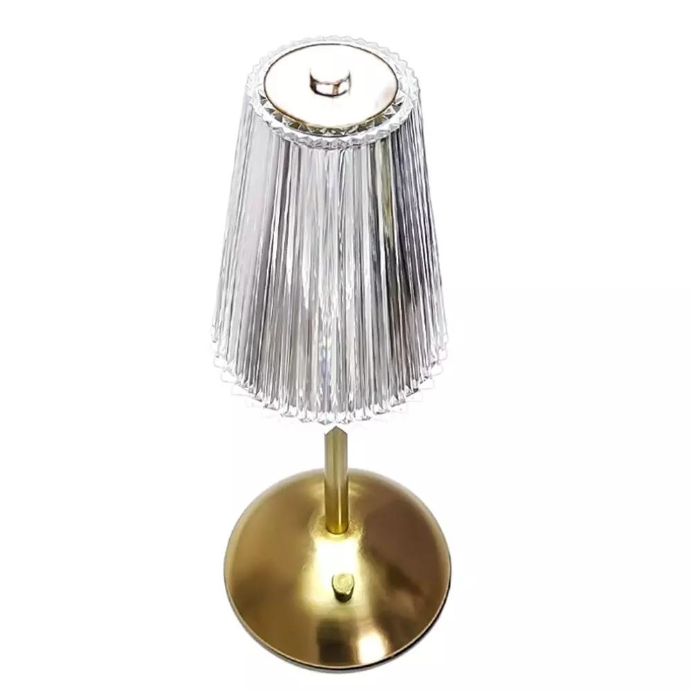 LumoGen Table Lamp Cordless LED Crystal Vintage 3 in 1 Light Color, LMTLB (With Battery)