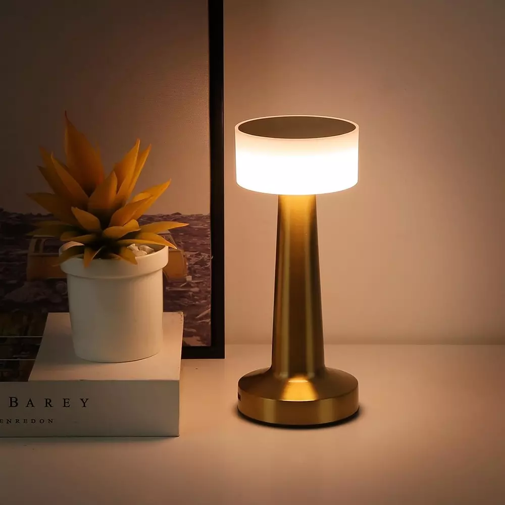 LumoGen Art Deco Lamp Touch Control 3 in 1 Light Color, LMTLA (With Battery)