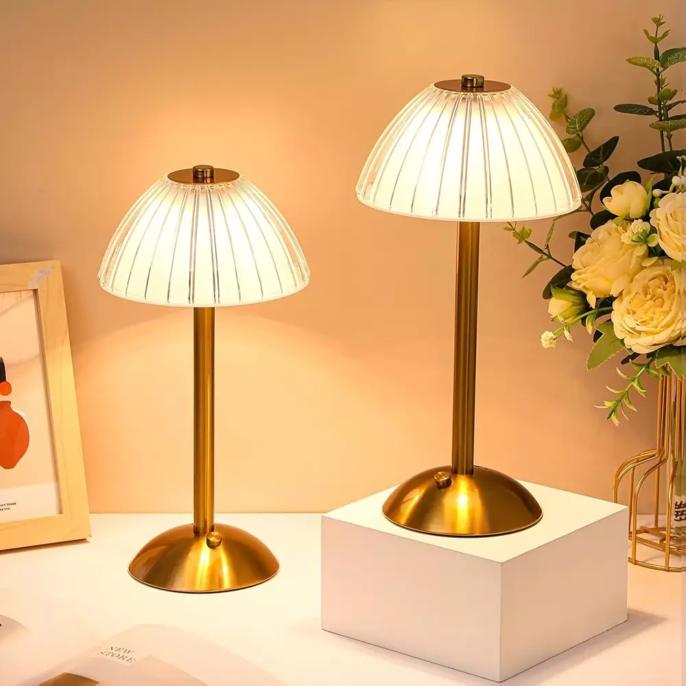 LumoGen Desk Lamp Touch Control Retro 3 in 1 Light Color, LMTLC (With Battery)