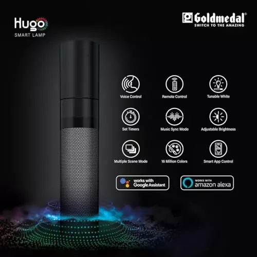 Goldmedal Hugo Table Lamp Black 10 W with Remote Control, GOL0429