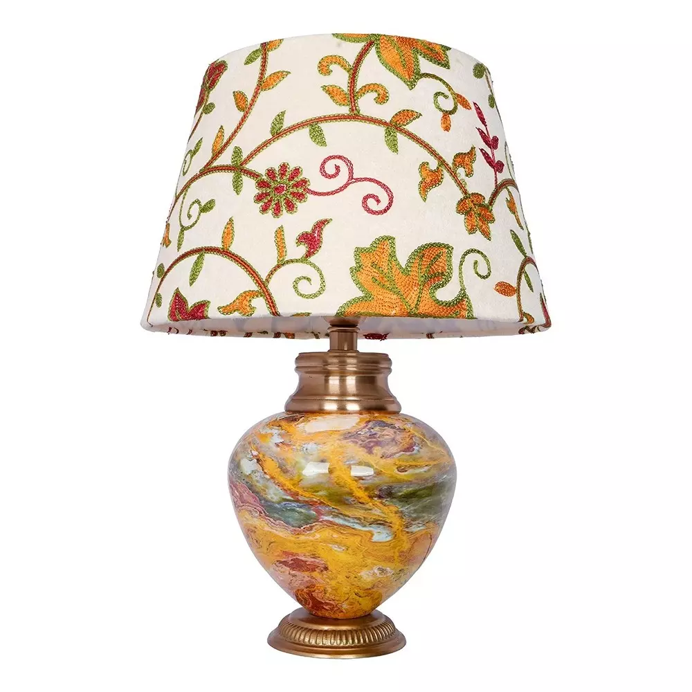 fos-lighting-table-lamp-kashmiri-embroidered-shade-table-lamp--metal-red-stone-pot-design