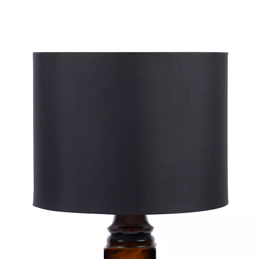 Tucasa NTU-187 B-22 Table Lamp with Wood Base (Black)
