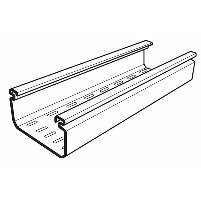 Cablofil International Perforated Cable Tray PVC 3mx75 x50 mm, 6377 01 (Pack of 8)