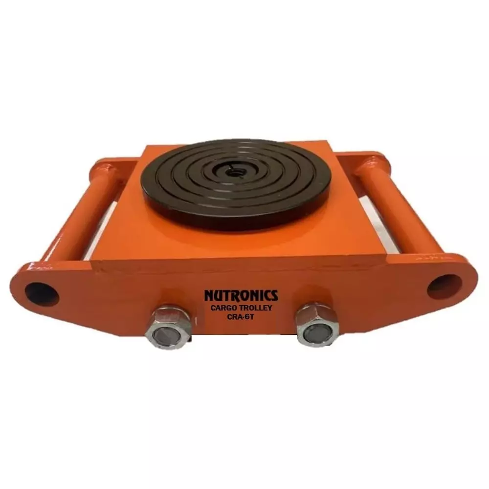 Hartley Mover Cargo Trolley 6000 Kg Maximum Load 4 Wheel Heavy Duty Cast Steel & PU, NS CT-6T