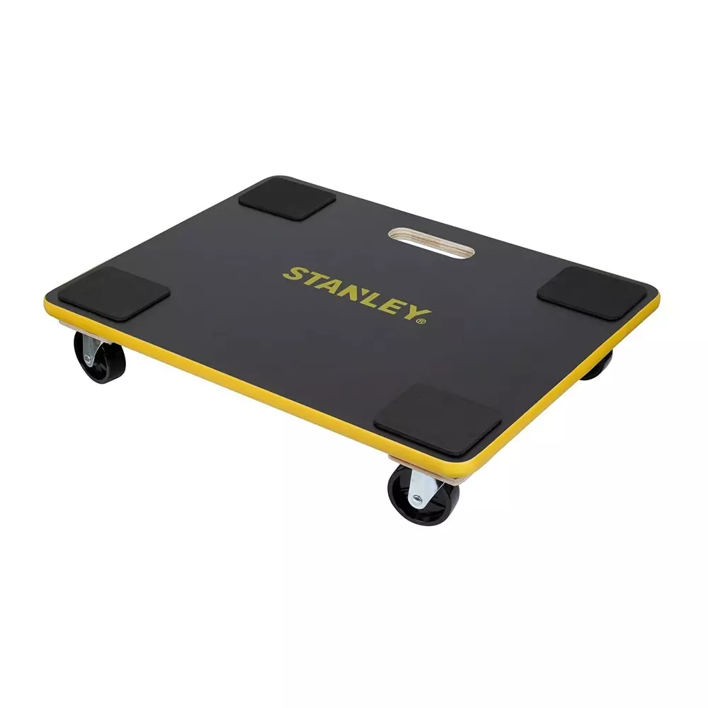 STANLEY 200 Kg Plywood Moving Dolly with Outer Plastic Bump Guard & Inbuilt Carry-On Handle and 60x45 cm Medium Platform, SXWT-MS573-SP