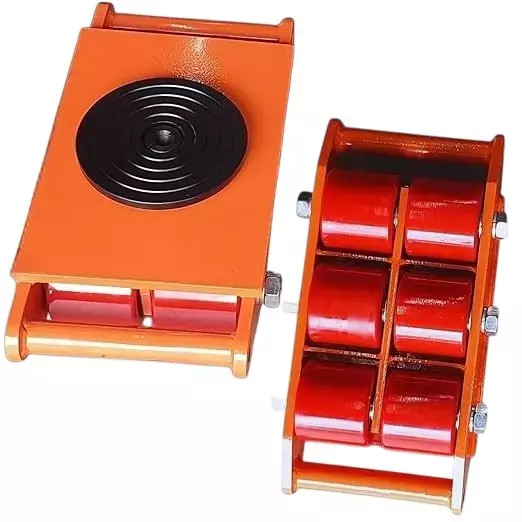 Hartley Cargo Trolley 8000 Kg Maximum Load 360° 6 Wheels Cast Steel & PU Heavy Duty Mover, NS CT-8T