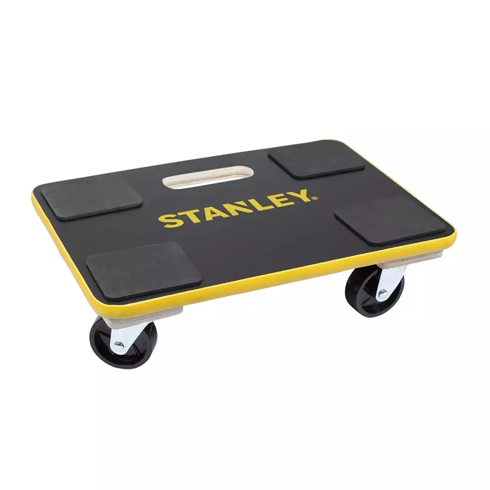 STANLEY 200 Kg Plywood Moving Dolly with Outer Plastic Bump Guard & Inbuilt Carry-On Handle and 45x30 cm Small Platform, SXWT-MS572-SP