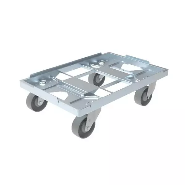 RS PRO Dolly 600 mm 400 mm 300 Kg Load Capacity Black, Grey, 2500402
