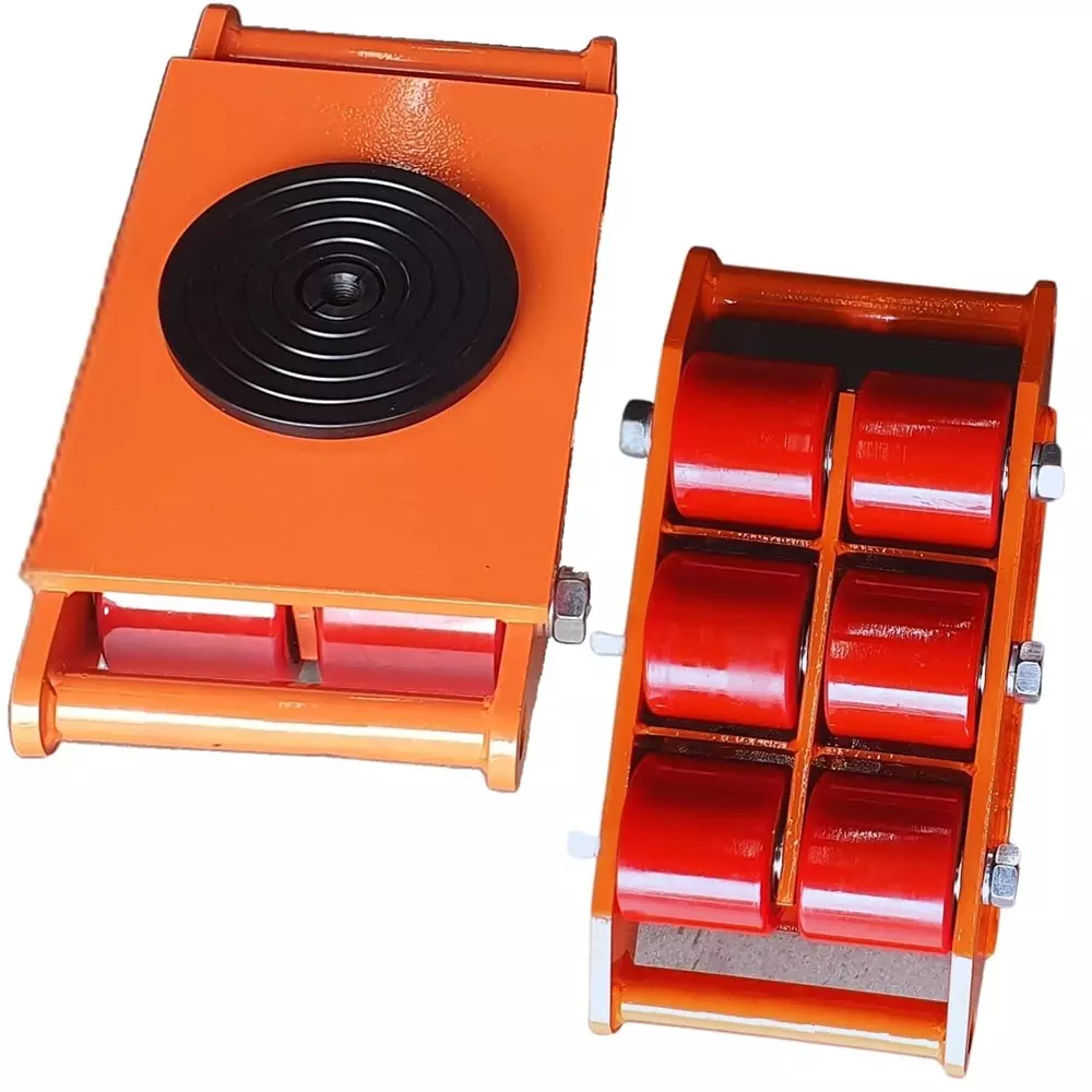 Hartley Mover Cargo Trolley 8000 Kg Maximum Load 6 Wheel Heavy Duty Cast Steel & PU, NS CT-8T