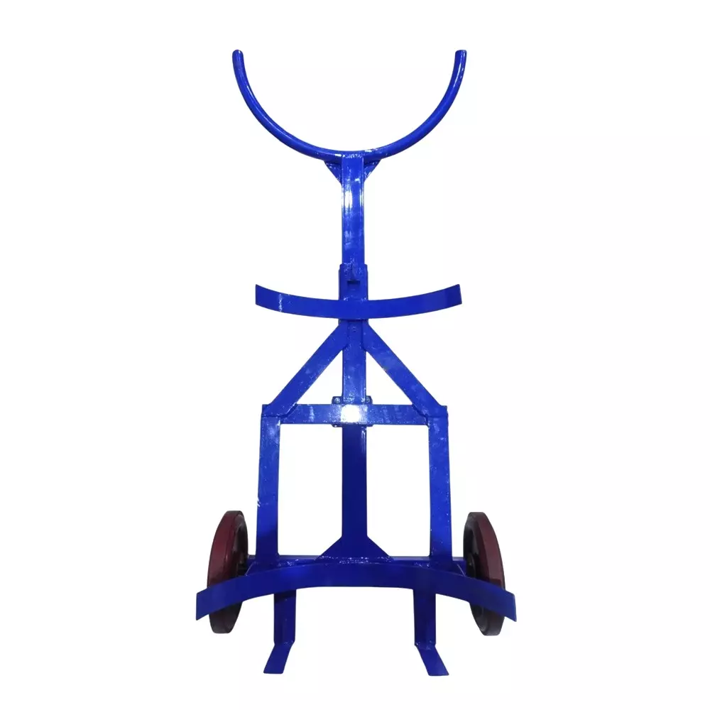 AKURA 3 Wheels Blue Drum Lifter & Mover Trolley Mild Steel, 3WBLUDLMT001