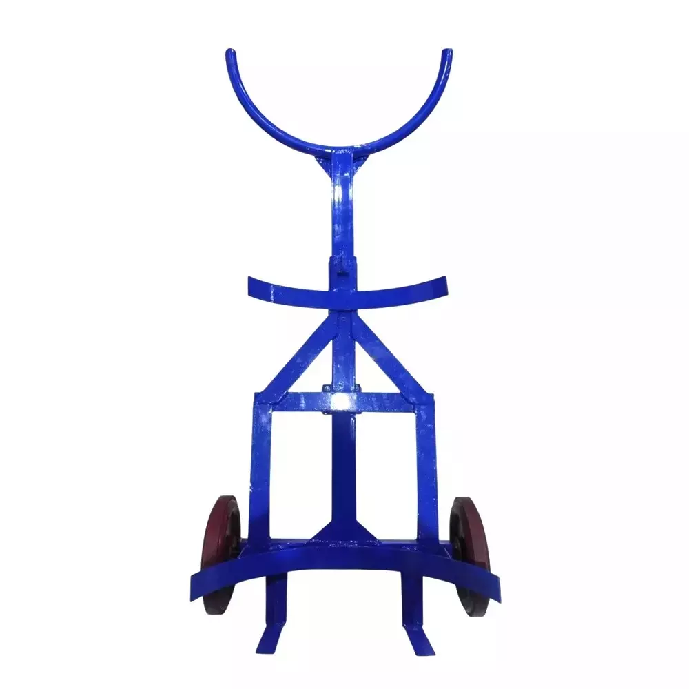 Laxmi Drum Lifter & Mover Trolley Mild Steel 3 Wheels Blue 350 Kg Capacity