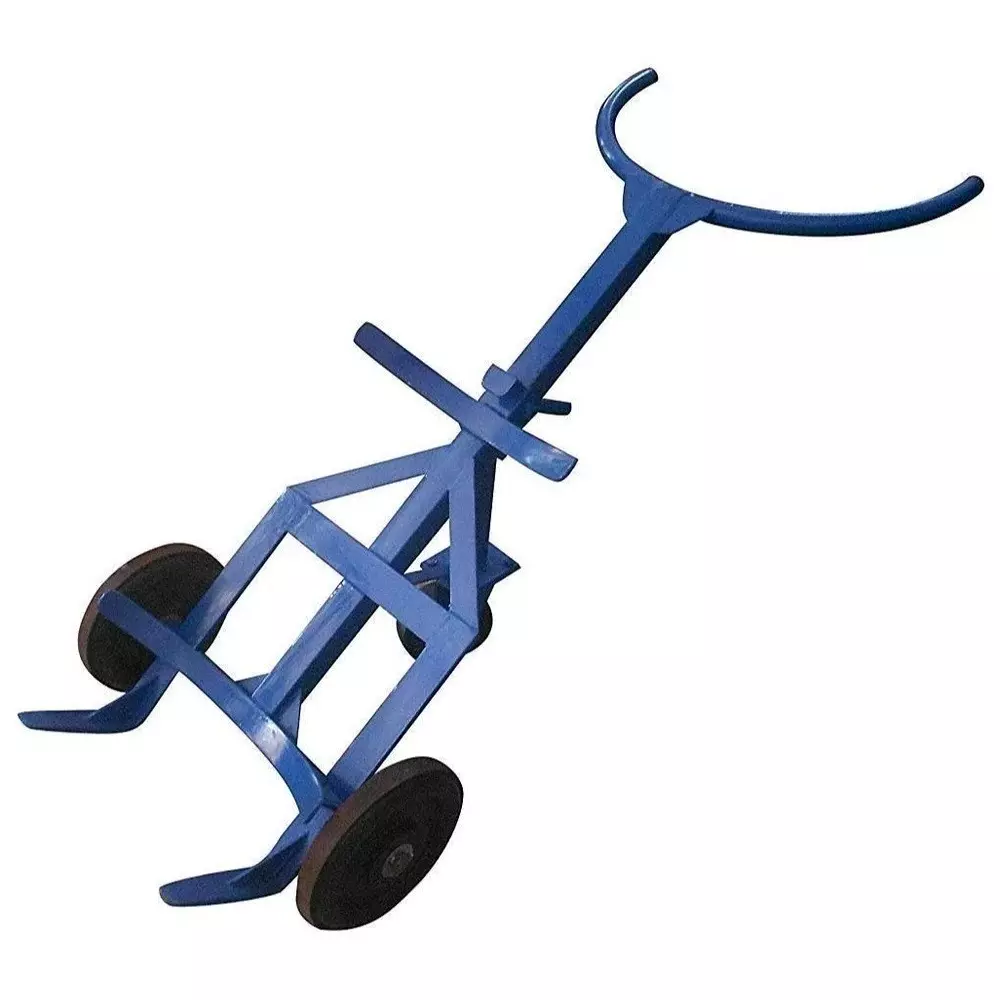 Excmach Lifter & Mover Drum Trolley Stainless Steel Hand Operated for Material Handling