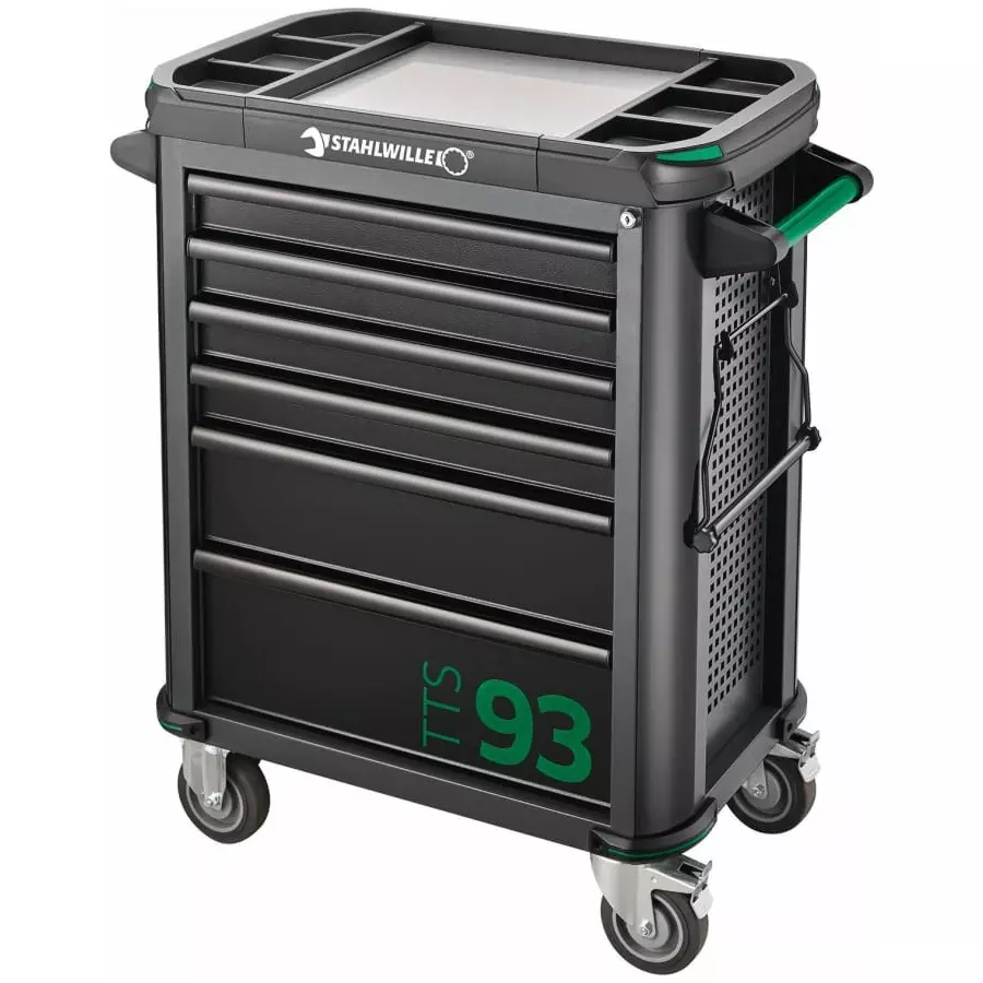 STAHLWILLE 6 Shelf Trolley Trolley, 530 x 351 x 145 mm, 530 x 351 x 198 mm, 500kg Load, 81200154