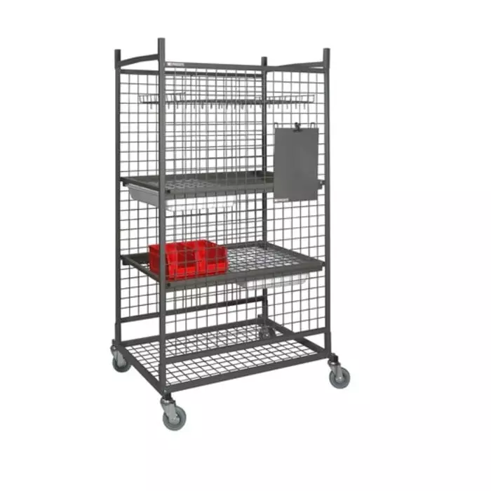 Facom 4 Shelf Component Shelf Trolley, 90 x 61 x 165mm, CR.S11