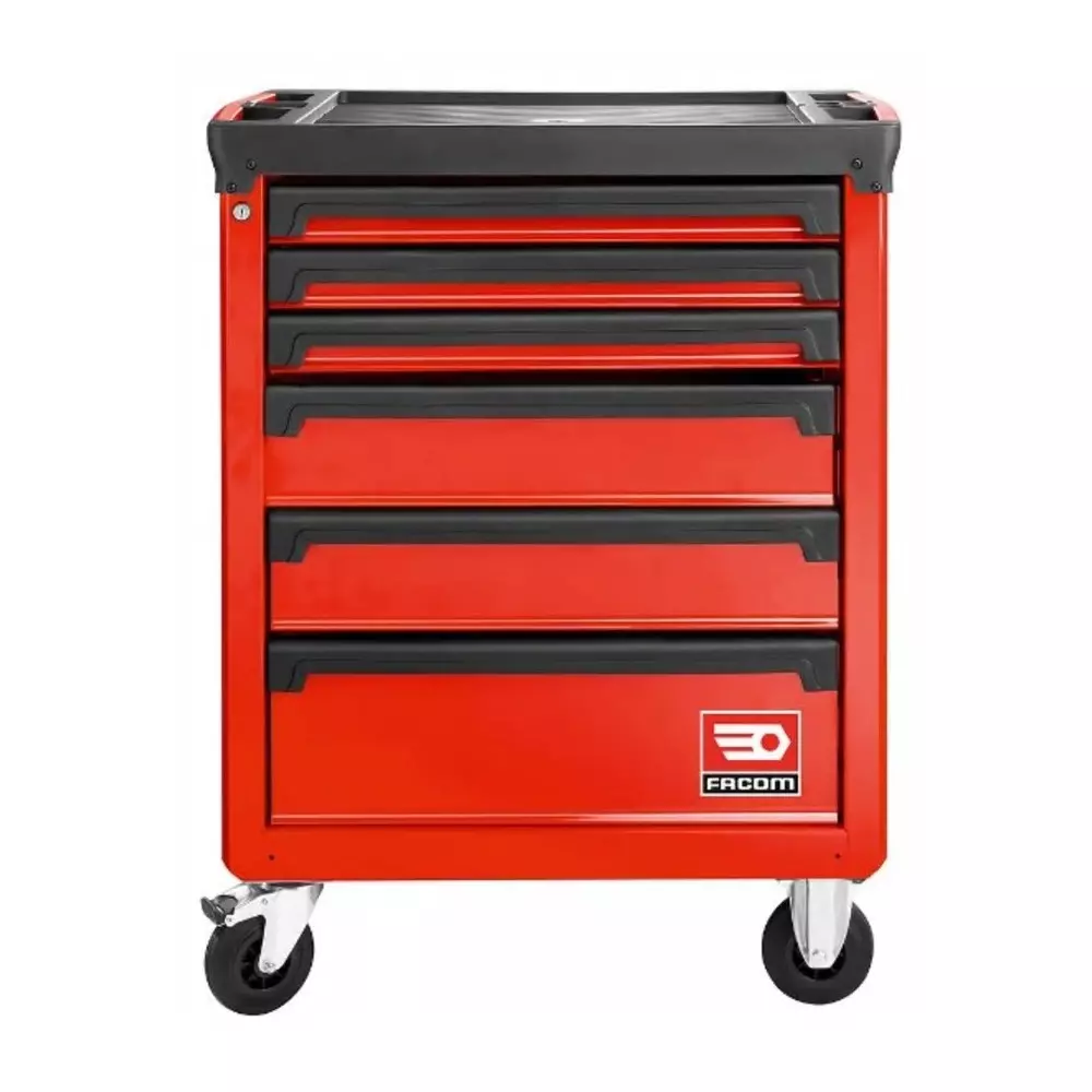 Facom 6 Shelf Trolley Trolley, 750 x 460mm, 20 kg, 25 kg, 30 kg Load, ROLL.6M4APF