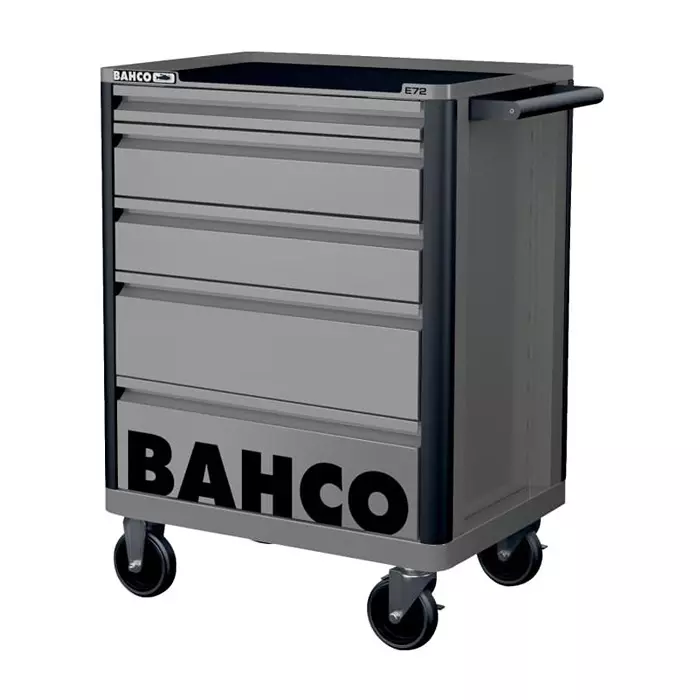 Bahco 5 Shelf Trolley 952 x 510 x 782 mm 30 Kg Load, 1472K5GREY