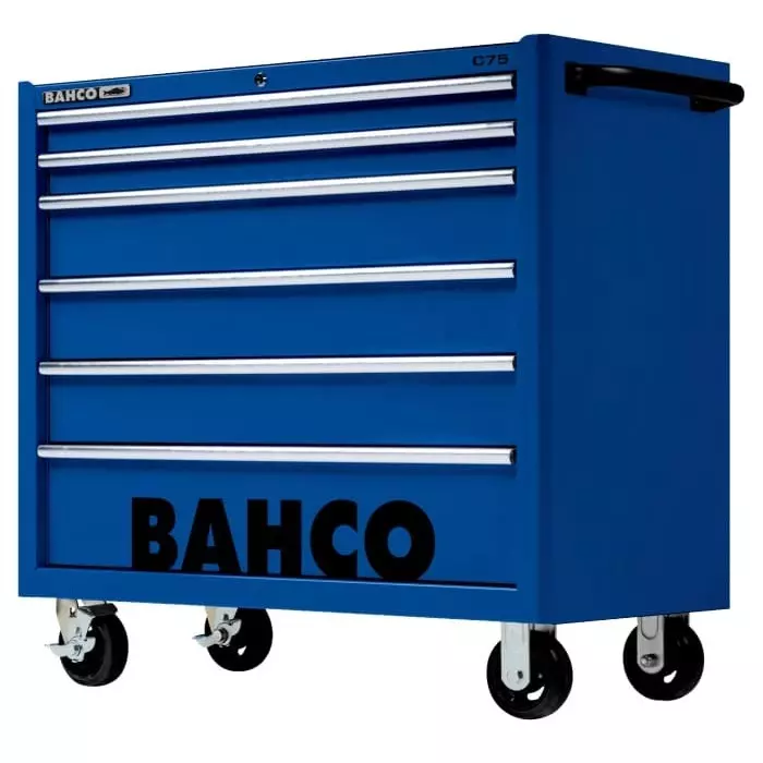 Bahco 6 Shelf Trolley 986 x 501 x 1100 mm 30 Kg Load, 1475KXL6BLUE